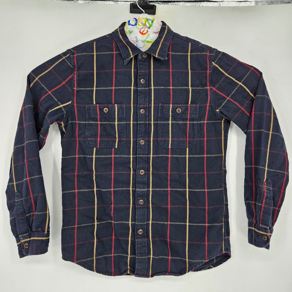 J Crew Midweight Flannel Shirt Mens Medium Button Up Long Sleeve Outdoors Plaid